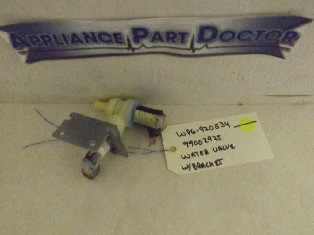 MAYTAG JENN-AIR DISHWASHER WP6-920534 99002975 WATER VALVE W/BRACKET USED MAYTAG JENN-AIR DISHWASHER WP6-920534 99002975 WATER VALVE W/BRACKET USED
